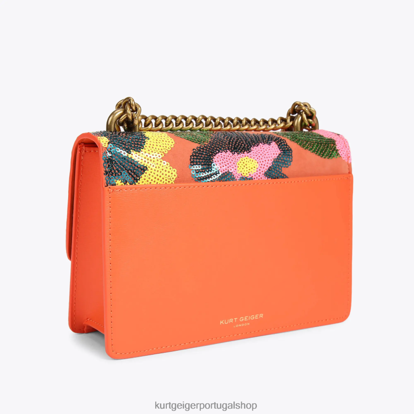 Kurt Geiger mulheres londres shoreditch pequeno corpo cruzado 8J6X00114 laranja | bolsas