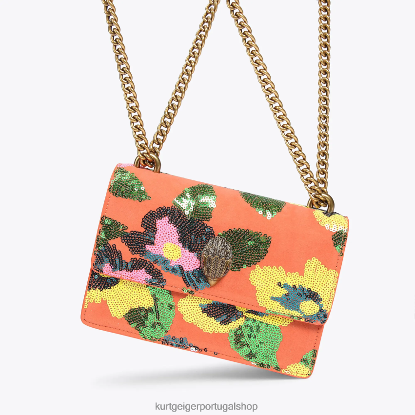 Kurt Geiger mulheres londres shoreditch pequeno corpo cruzado 8J6X00114 laranja | bolsas