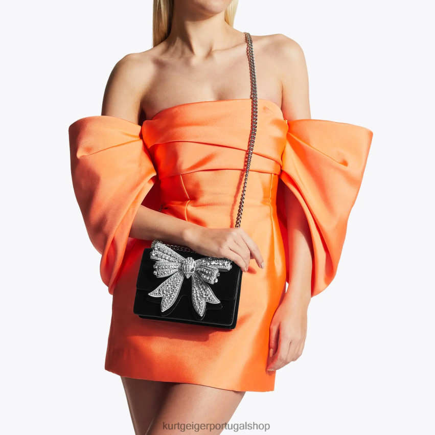 Kurt Geiger mulheres londres shoreditch pequeno corpo cruzado 8J6X00124 Preto branco | bolsas