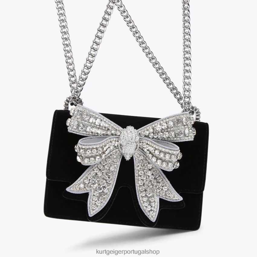 Kurt Geiger mulheres londres shoreditch pequeno corpo cruzado 8J6X00124 Preto branco | bolsas