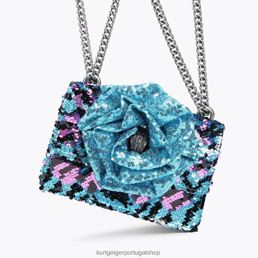 Kurt Geiger mulheres londres shoreditch pequeno corpo cruzado 8J6X00126 turquesa | bolsas