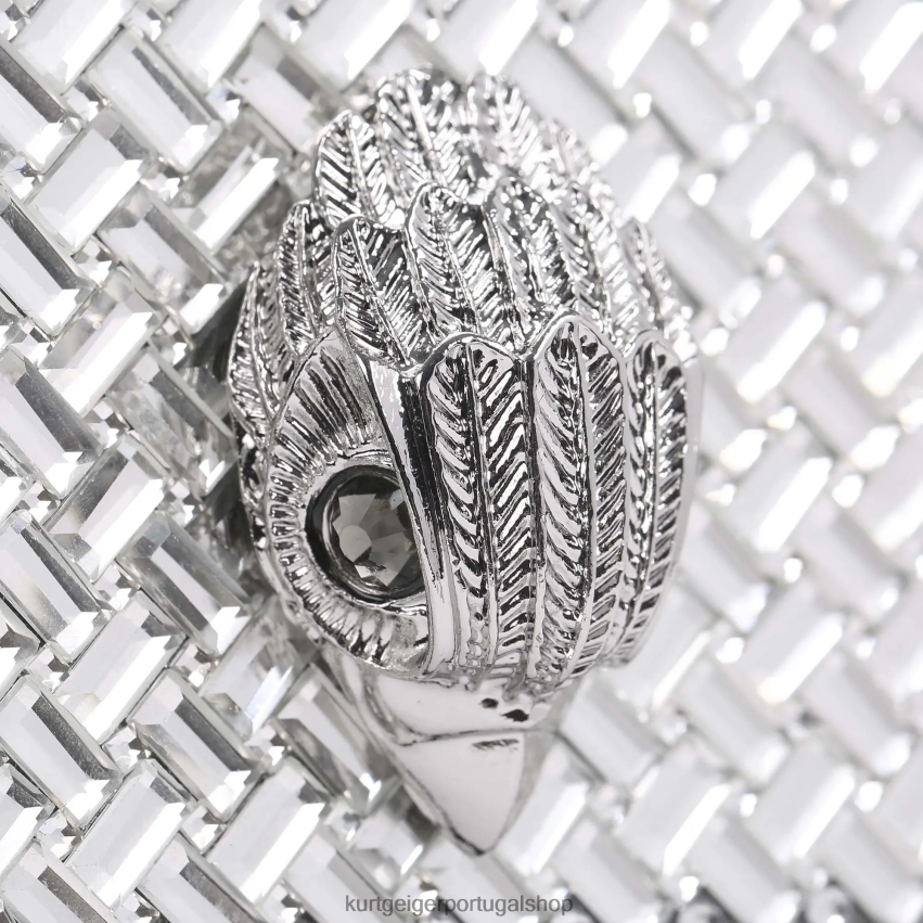 Kurt Geiger mulheres londres shoreditch pequeno corpo cruzado 8J6X00129 combinação de prata | bolsas