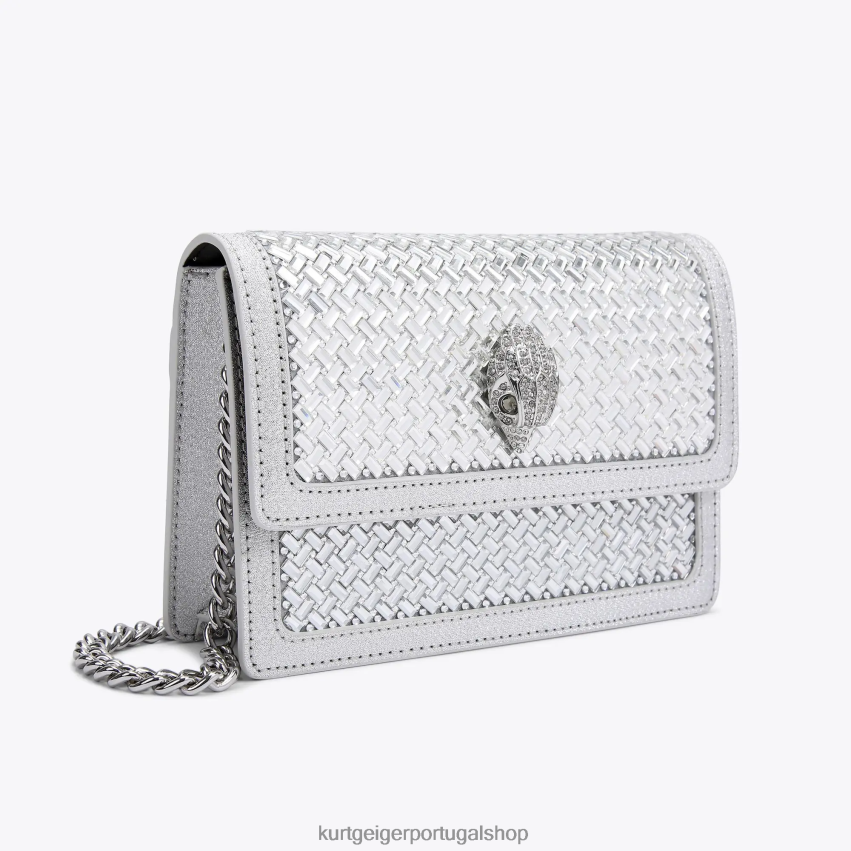 Kurt Geiger mulheres londres shoreditch pequeno corpo cruzado 8J6X00130 combinação de metal | bolsas