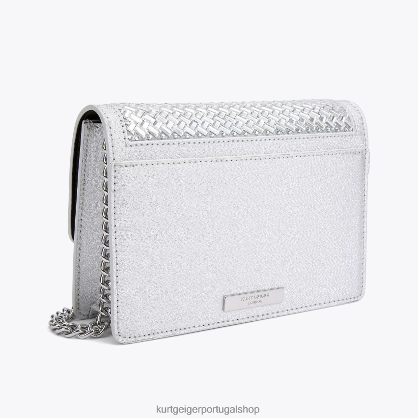 Kurt Geiger mulheres londres shoreditch pequeno corpo cruzado 8J6X00130 combinação de metal | bolsas