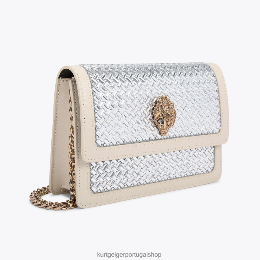 Kurt Geiger mulheres londres shoreditch pequeno corpo cruzado 8J6X00133 combinação de metal | bolsas