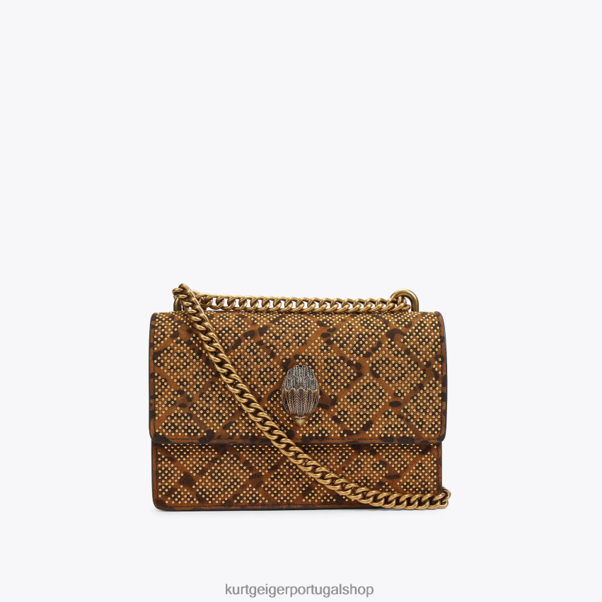Kurt Geiger mulheres londres shoreditch pequeno corpo cruzado 8J6X00138 combinação marrom escuro | bolsas