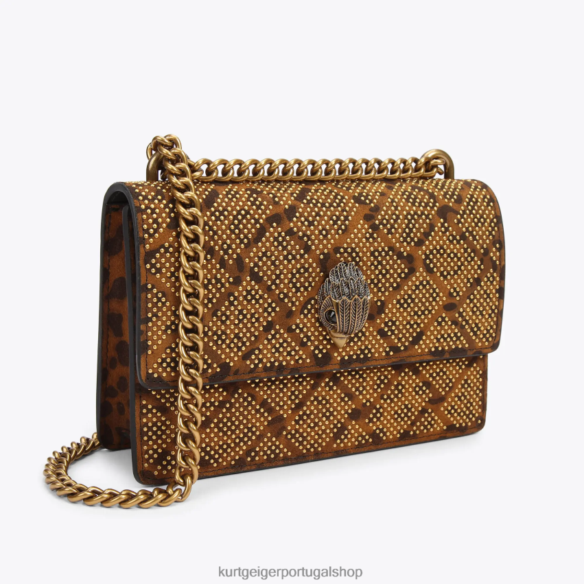 Kurt Geiger mulheres londres shoreditch pequeno corpo cruzado 8J6X00138 combinação marrom escuro | bolsas