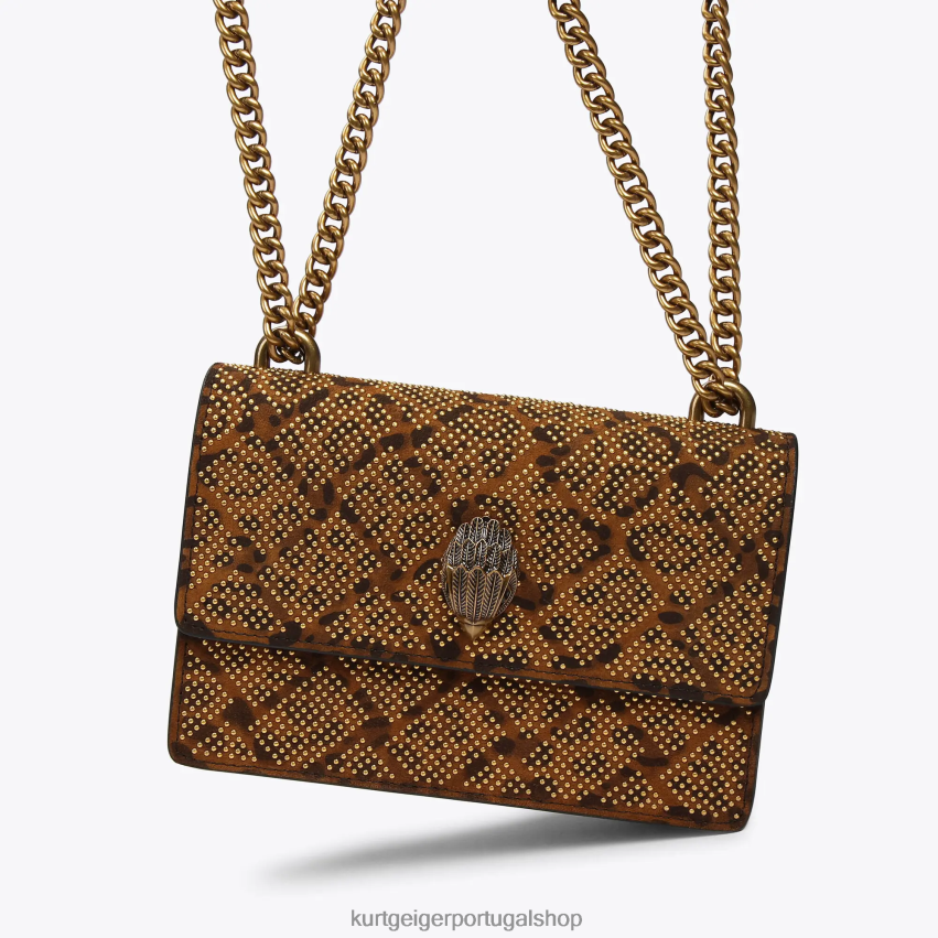Kurt Geiger mulheres londres shoreditch pequeno corpo cruzado 8J6X00138 combinação marrom escuro | bolsas