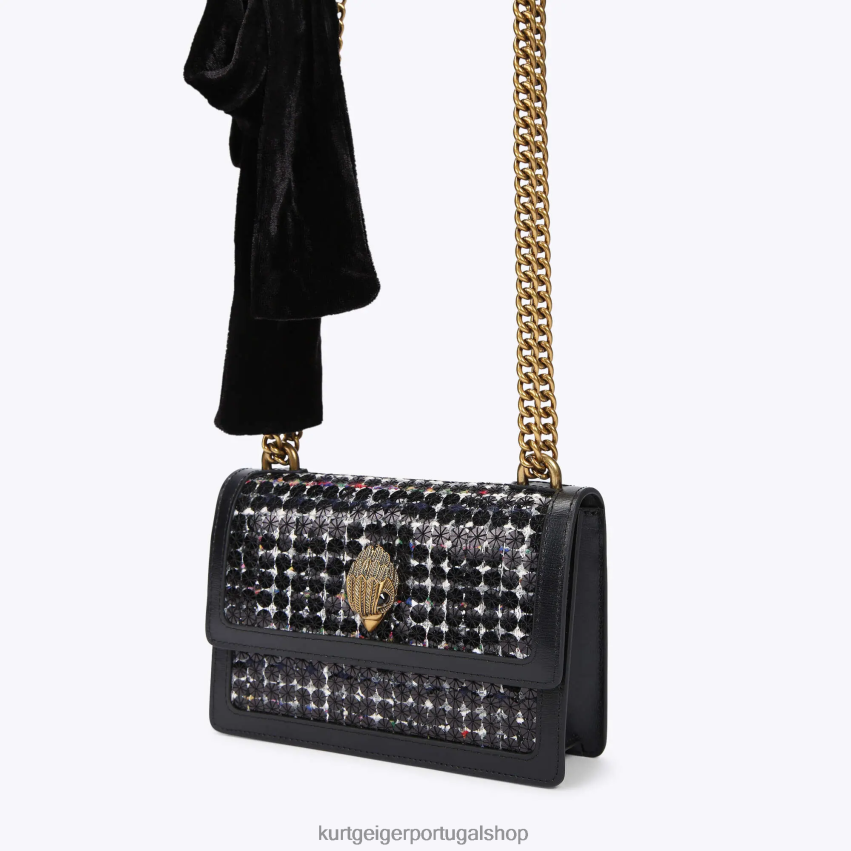Kurt Geiger mulheres londres shoreditch pequeno corpo cruzado 8J6X00140 preto | bolsas