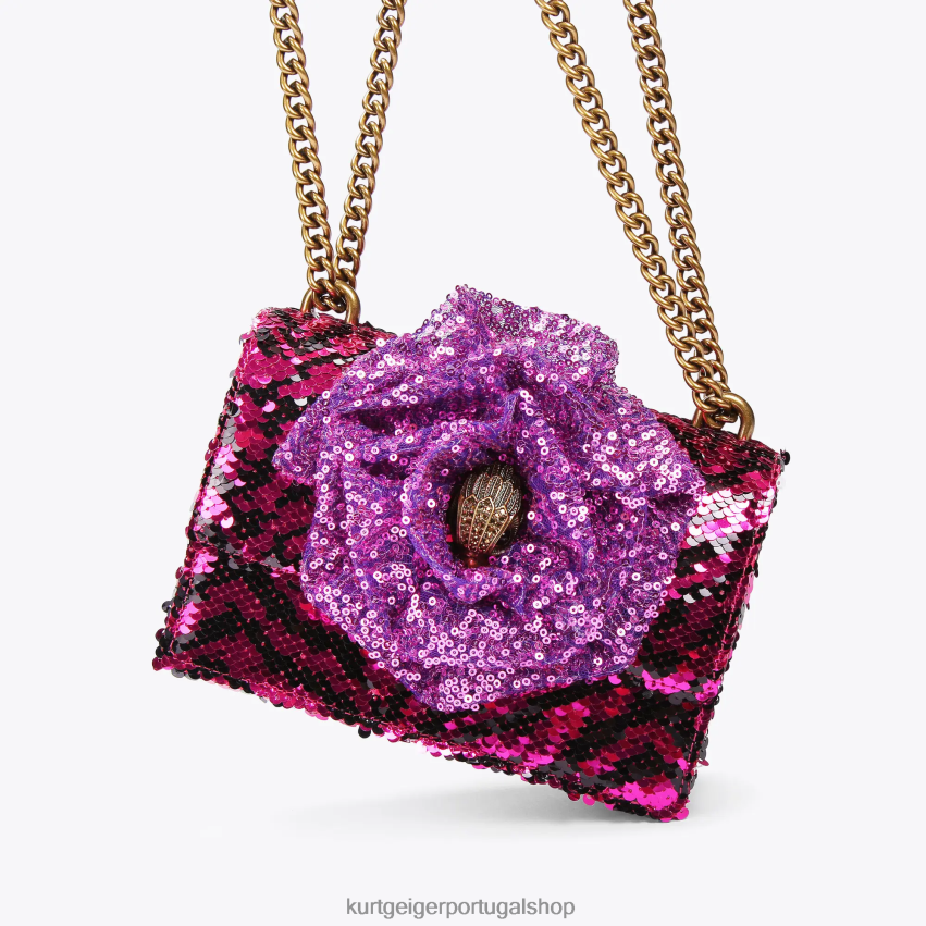 Kurt Geiger mulheres londres shoreditch pequeno corpo cruzado 8J6X00143 roxo | bolsas