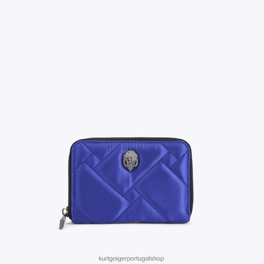 Kurt Geiger mulheres Londres carteira pequena com zíper nylon 8J6X00559 azul | bolsas