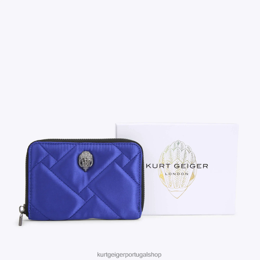 Kurt Geiger mulheres Londres carteira pequena com zíper nylon 8J6X00559 azul | bolsas