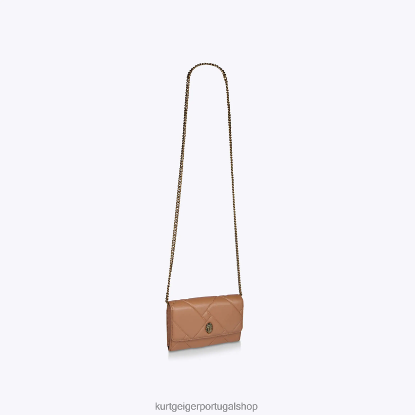 Kurt Geiger mulheres carteira de colcha londres kensington 8J6X0095 camelo | bolsas