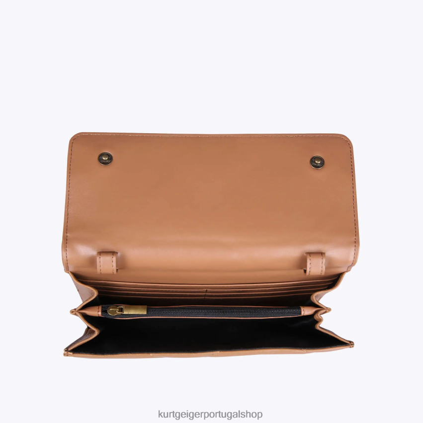 Kurt Geiger mulheres carteira de colcha londres kensington 8J6X0095 camelo | bolsas