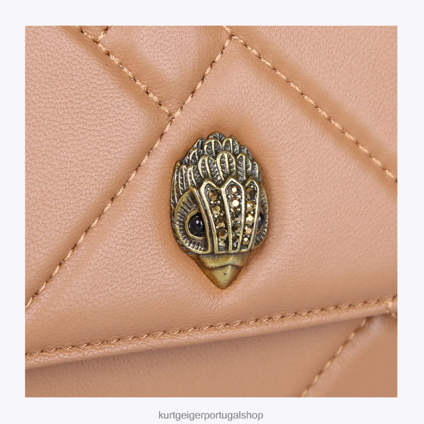 Kurt Geiger mulheres carteira de colcha londres kensington 8J6X0095 camelo | bolsas