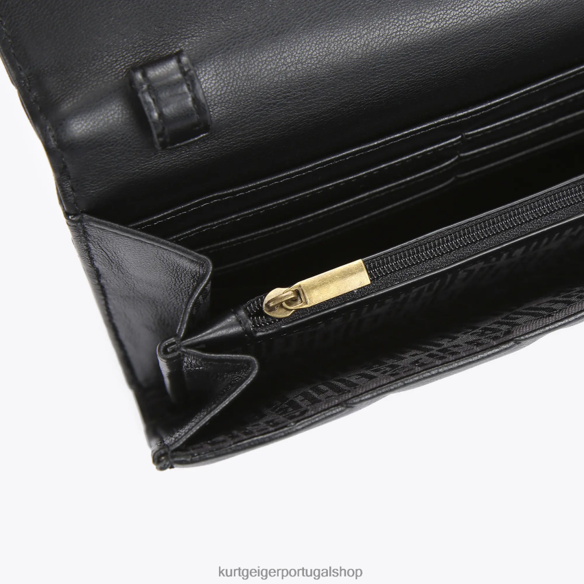 Kurt Geiger mulheres carteira de olho de corrente londres kensington 8J6X0096 preto | bolsas