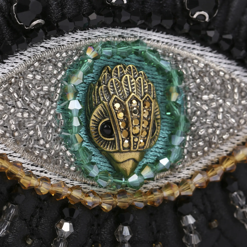 Kurt Geiger mulheres carteira de olho de corrente londres kensington 8J6X0096 preto | bolsas