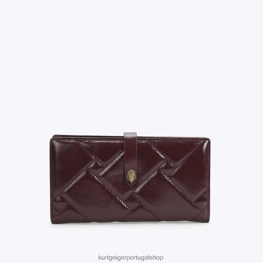 Kurt Geiger mulheres carteira macia de Londres 8J6X00562 vinho | bolsas