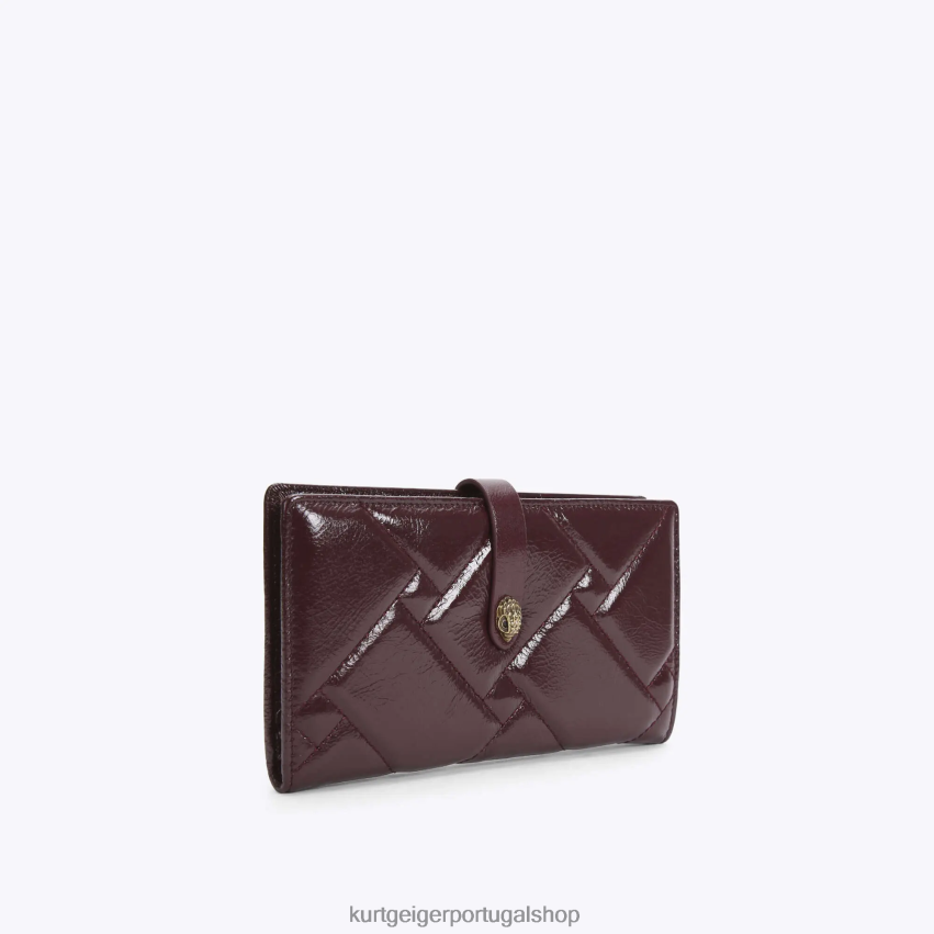 Kurt Geiger mulheres carteira macia de Londres 8J6X00562 vinho | bolsas