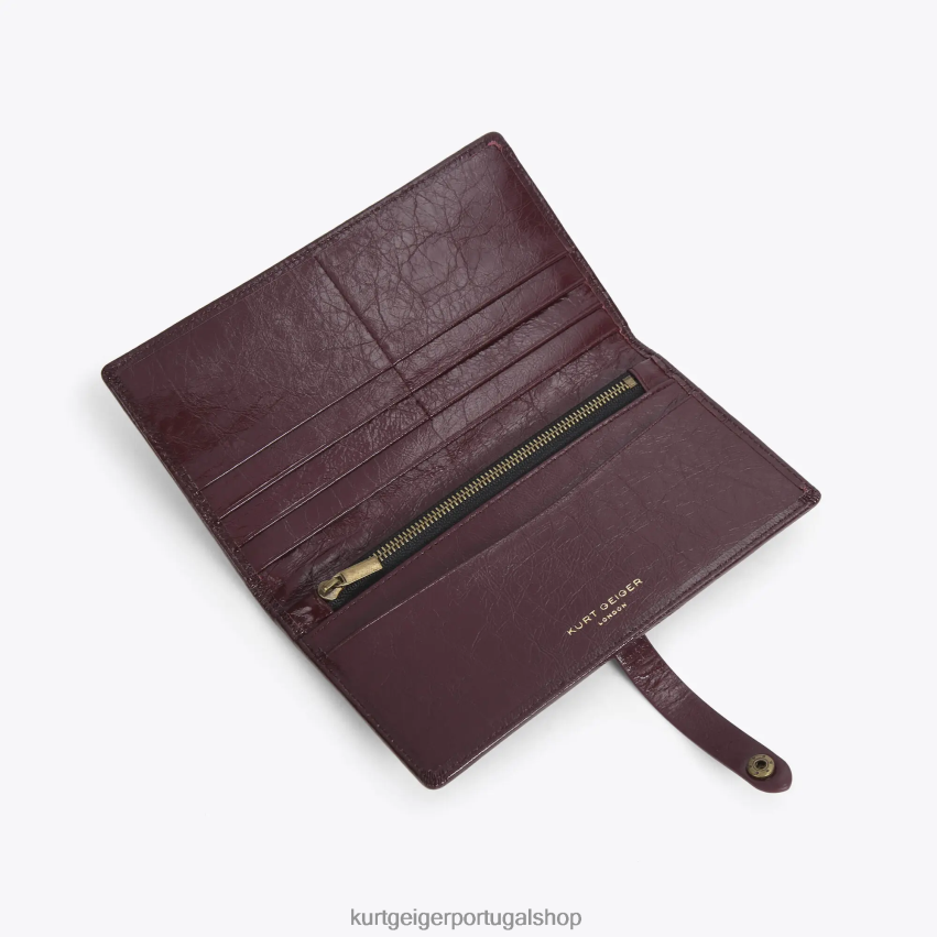 Kurt Geiger mulheres carteira macia de Londres 8J6X00562 vinho | bolsas