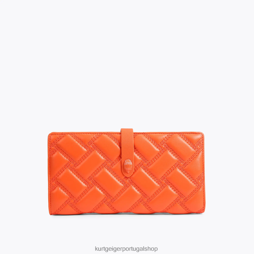 Kurt Geiger mulheres carteira macia de couro londrina 8J6X00275 laranja | bolsas