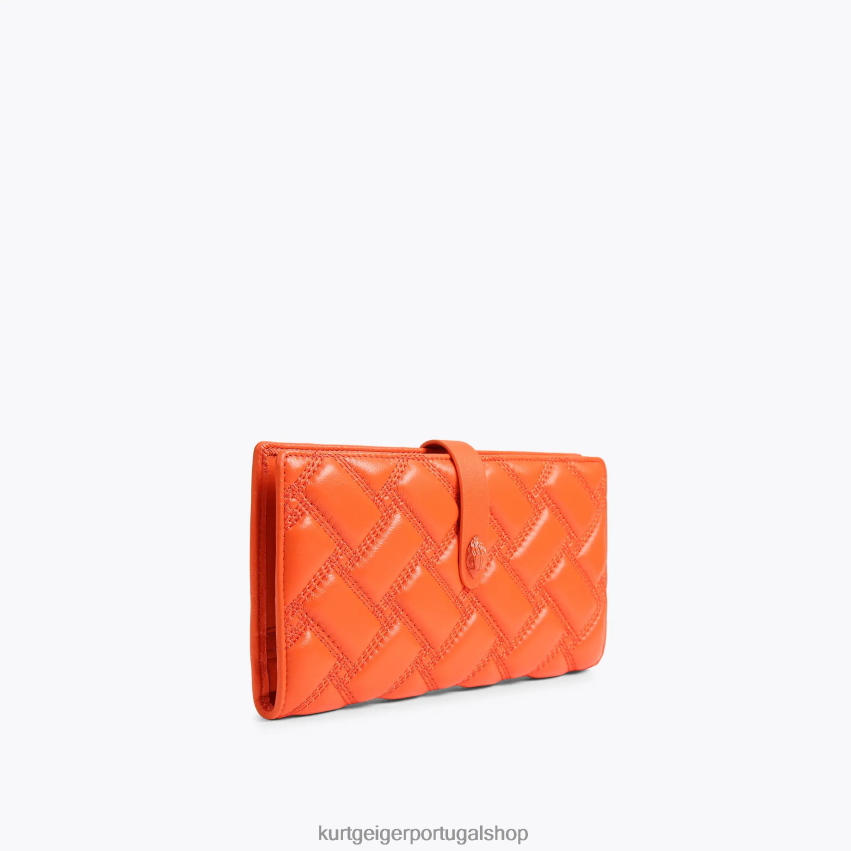 Kurt Geiger mulheres carteira macia de couro londrina 8J6X00275 laranja | bolsas