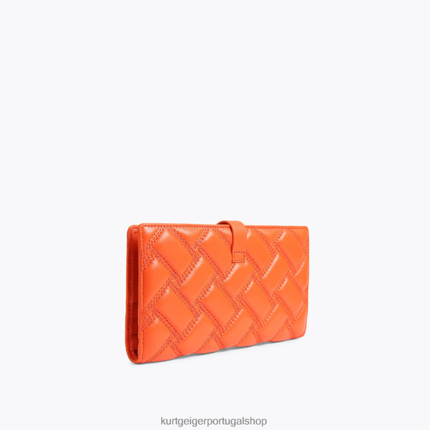 Kurt Geiger mulheres carteira macia de couro londrina 8J6X00275 laranja | bolsas
