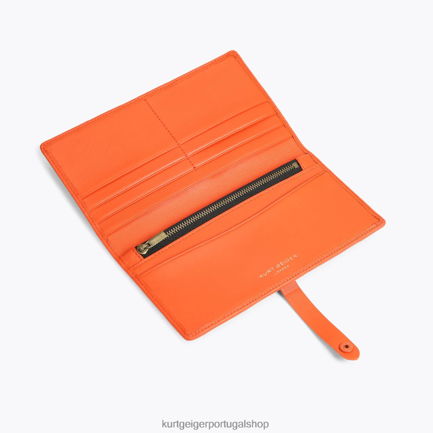 Kurt Geiger mulheres carteira macia de couro londrina 8J6X00275 laranja | bolsas