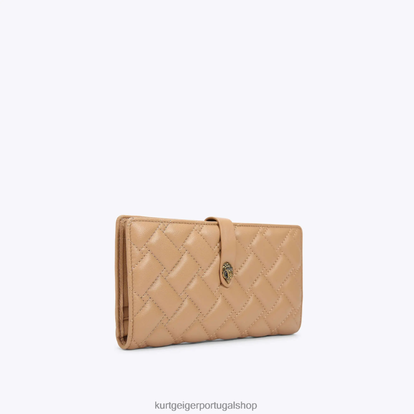 Kurt Geiger mulheres carteira macia de couro londrina 8J6X00564 camelo | bolsas
