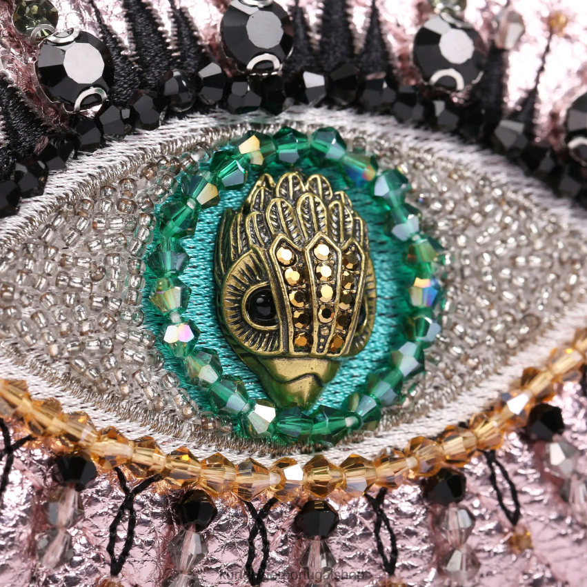 Kurt Geiger mulheres olho de carteira com corrente londres kensington 8J6X00110 Rosa pálido | bolsas