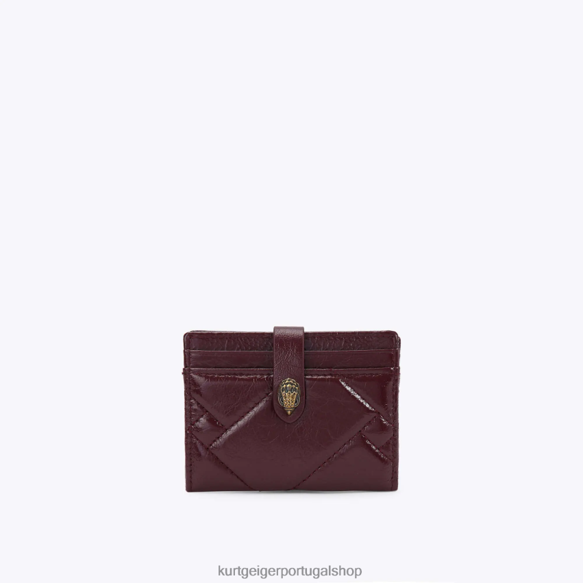 Kurt Geiger mulheres porta-cartão múltiplo londres macio 8J6X00558 vinho | bolsas