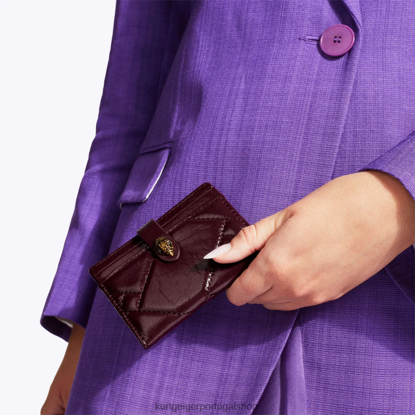 Kurt Geiger mulheres porta-cartão múltiplo londres macio 8J6X00558 vinho | bolsas
