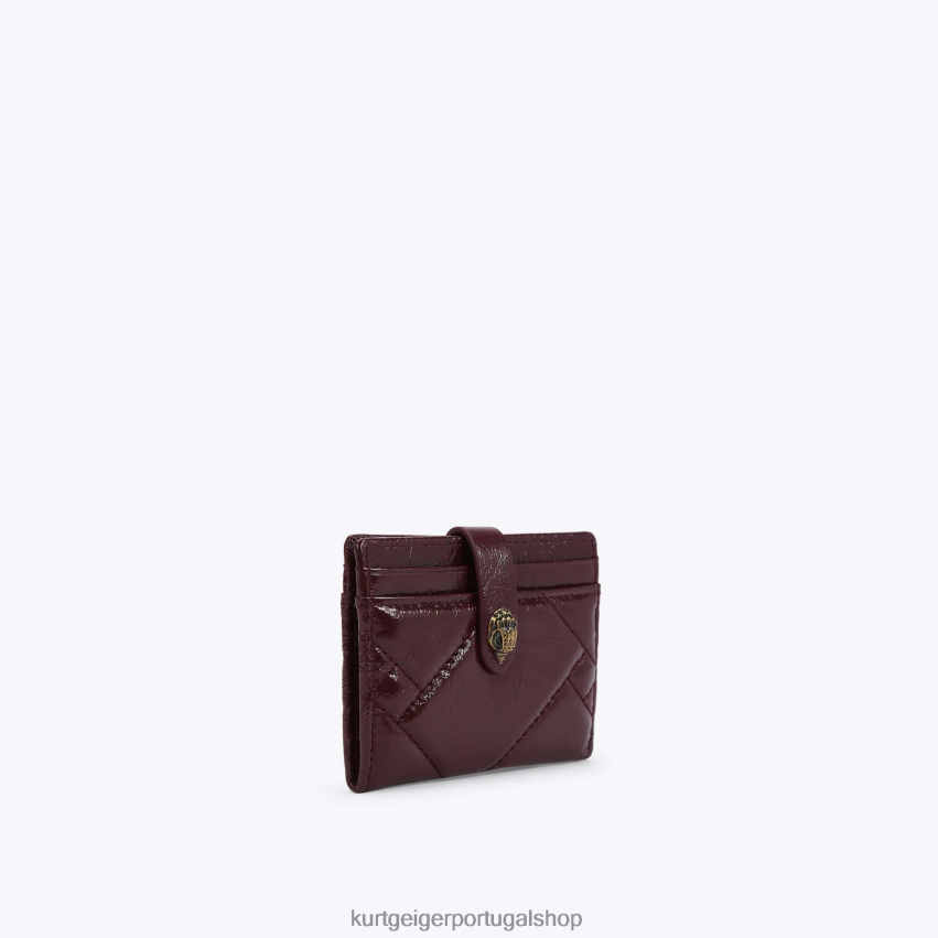 Kurt Geiger mulheres porta-cartão múltiplo londres macio 8J6X00558 vinho | bolsas