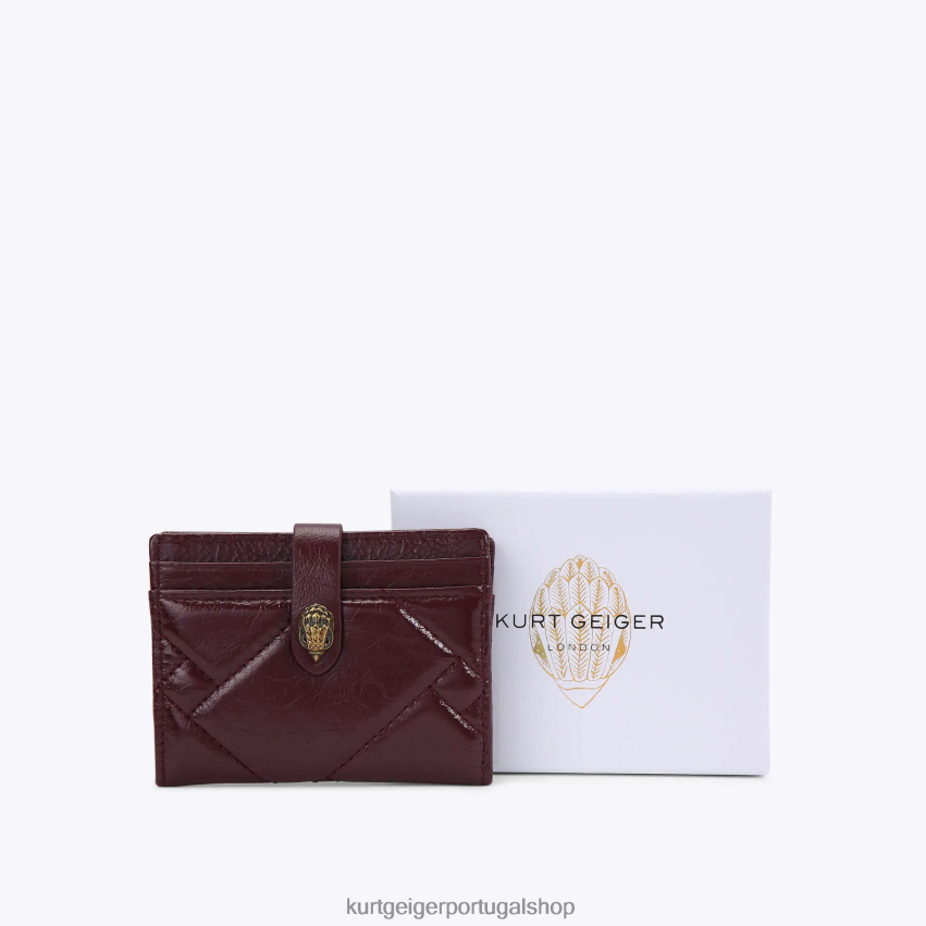 Kurt Geiger mulheres porta-cartão múltiplo londres macio 8J6X00558 vinho | bolsas
