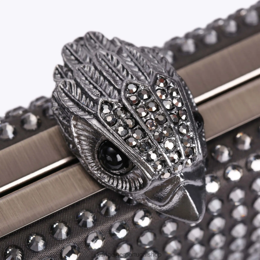 Kurt Geiger mulheres embreagem de cristal londres kensington 8J6X0055 cinza | bolsas