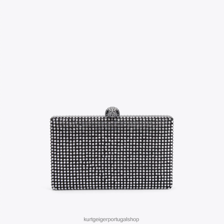 Kurt Geiger mulheres embreagem de cristal londres kensington 8J6X0057 preto outro | bolsas