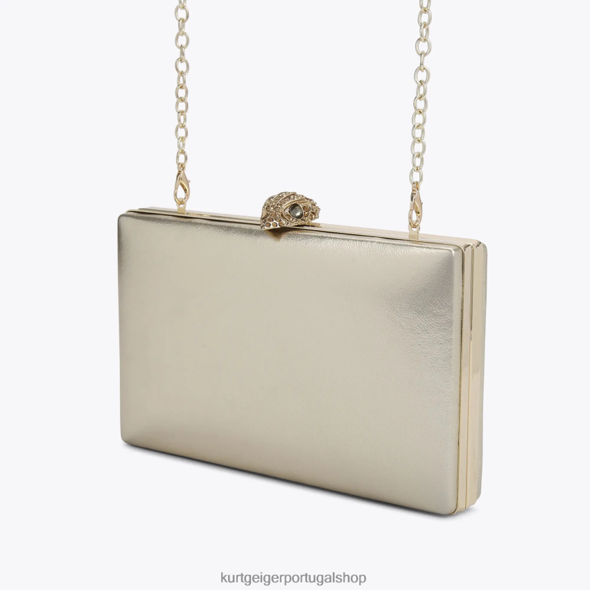 Kurt Geiger mulheres embreagem de cristal londres kensington 8J6X0059 ouro | bolsas