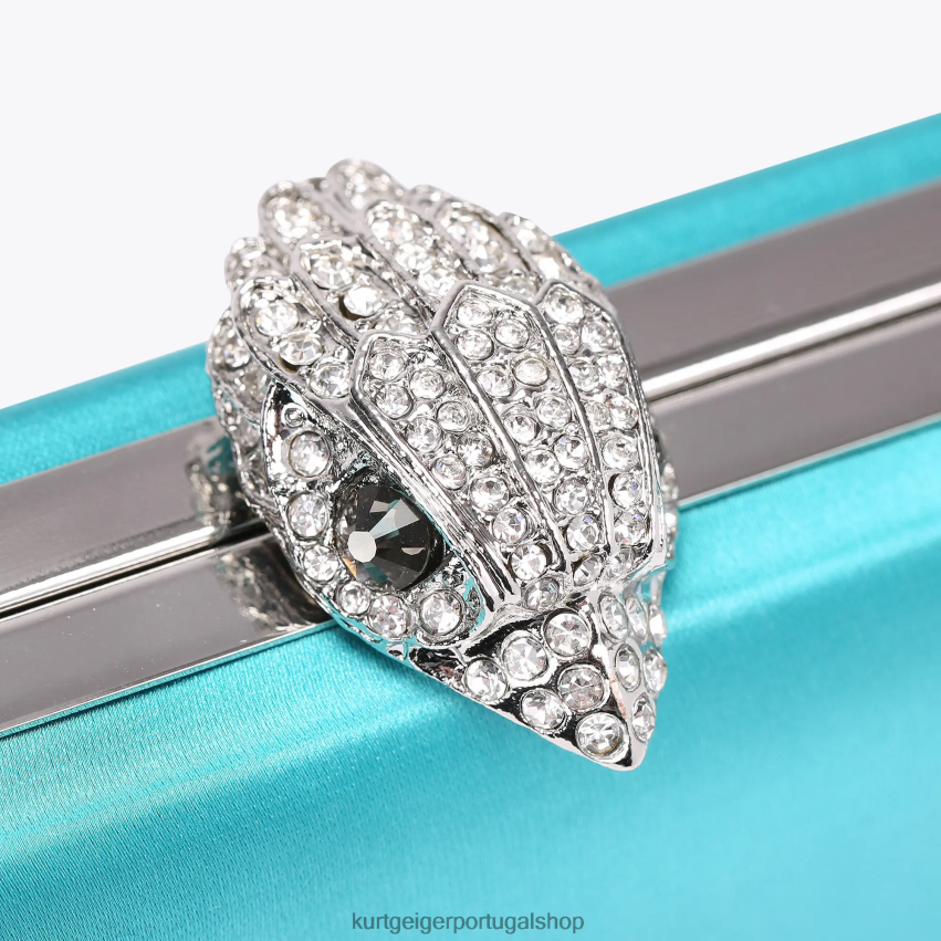 Kurt Geiger mulheres embreagem londres kensington 8J6X0060 turquesa | bolsas