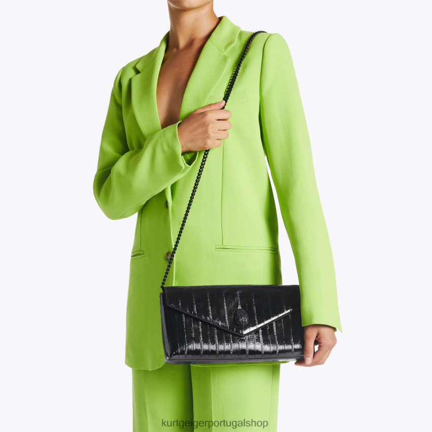 Kurt Geiger mulheres envelope shoreditch de londres 8J6X00131 preto | bolsas