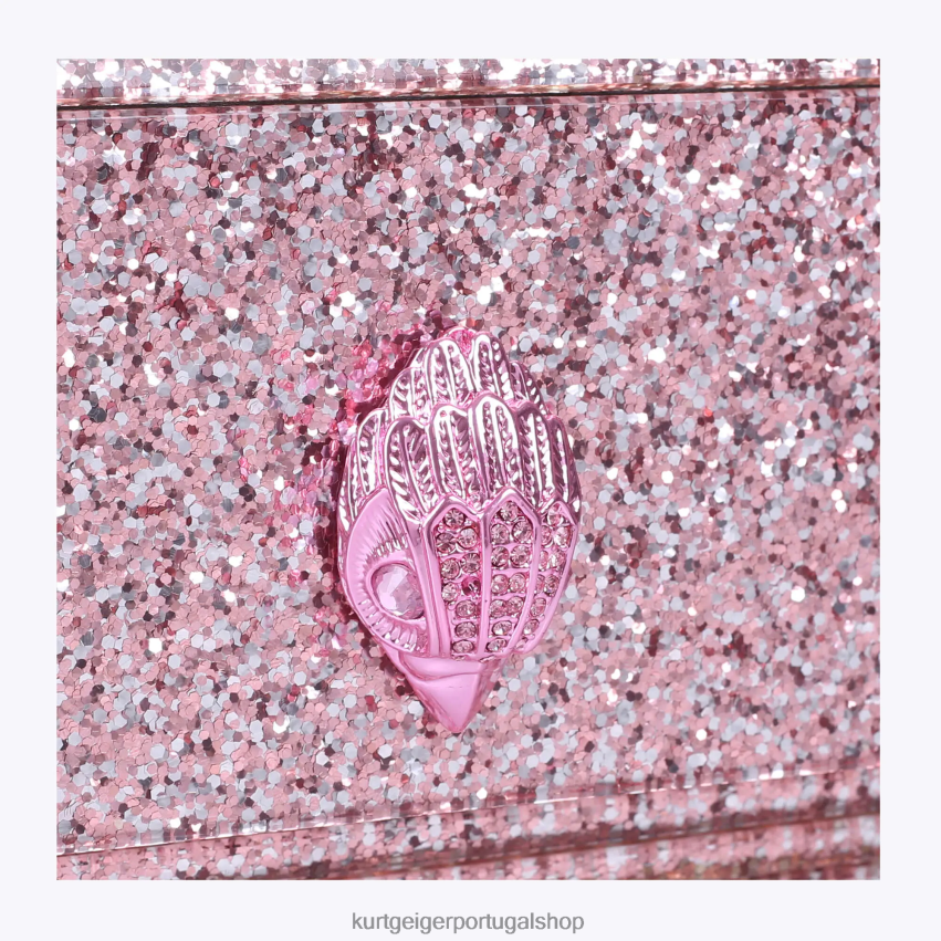 Kurt Geiger mulheres festa em londres eagle clutch drench 8J6X00261 Rosa pálido | bolsas
