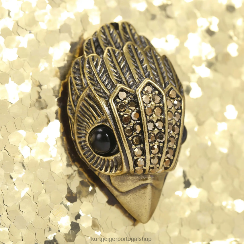 Kurt Geiger mulheres festa em londres eagle clutch drench 8J6X00262 ouro | bolsas