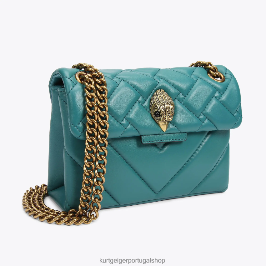 Kurt Geiger mulheres Londres couro mini kensington 8J6X0049 gasolina | bolsas
