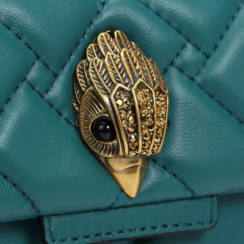 Kurt Geiger mulheres Londres couro mini kensington 8J6X0049 gasolina | bolsas