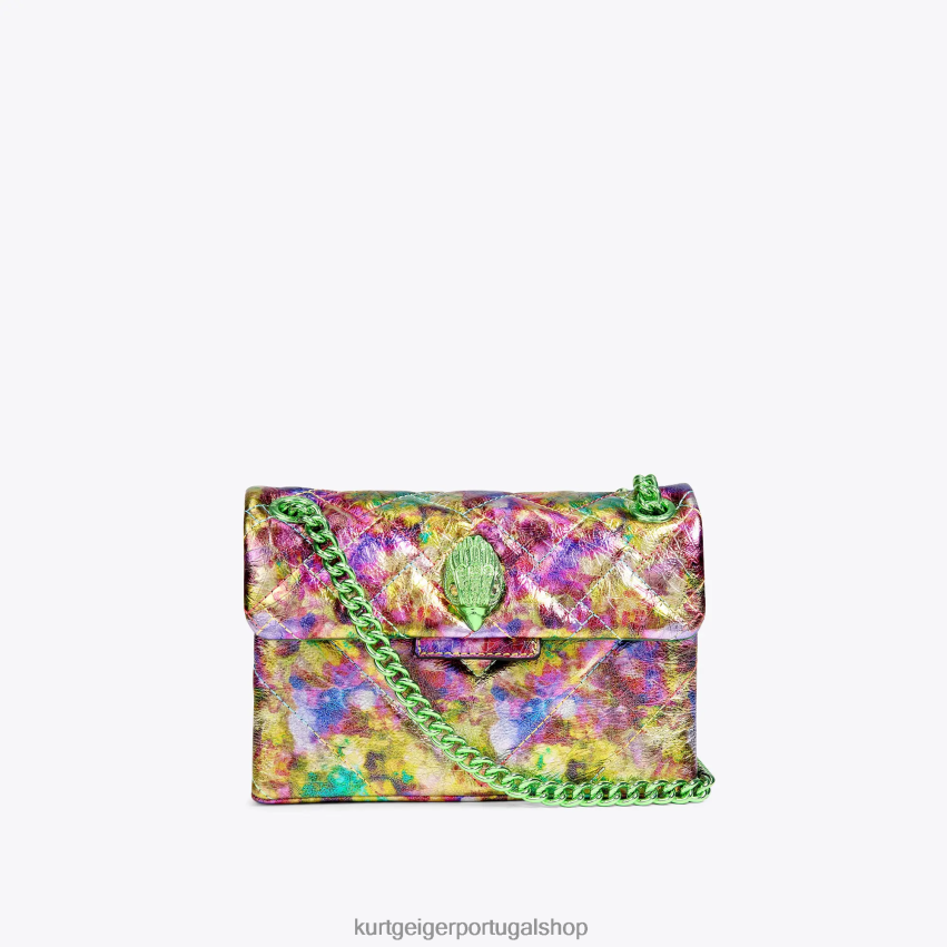 Kurt Geiger mulheres Londres couro mini kensington 8J6X0050 combinação verde | bolsas