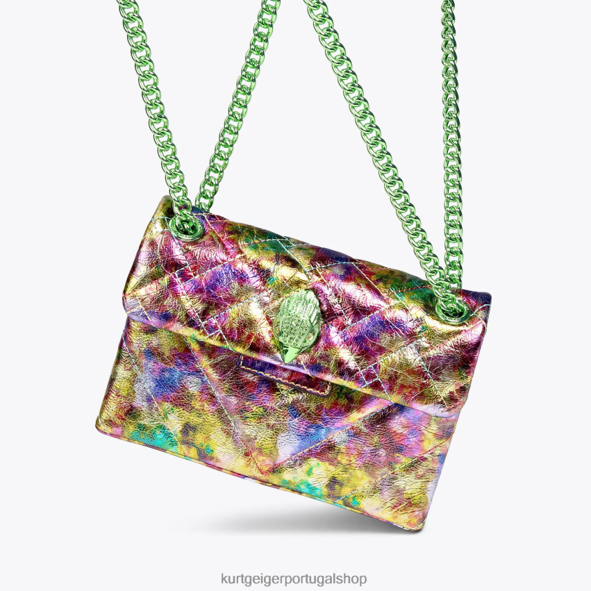 Kurt Geiger mulheres Londres couro mini kensington 8J6X0050 combinação verde | bolsas