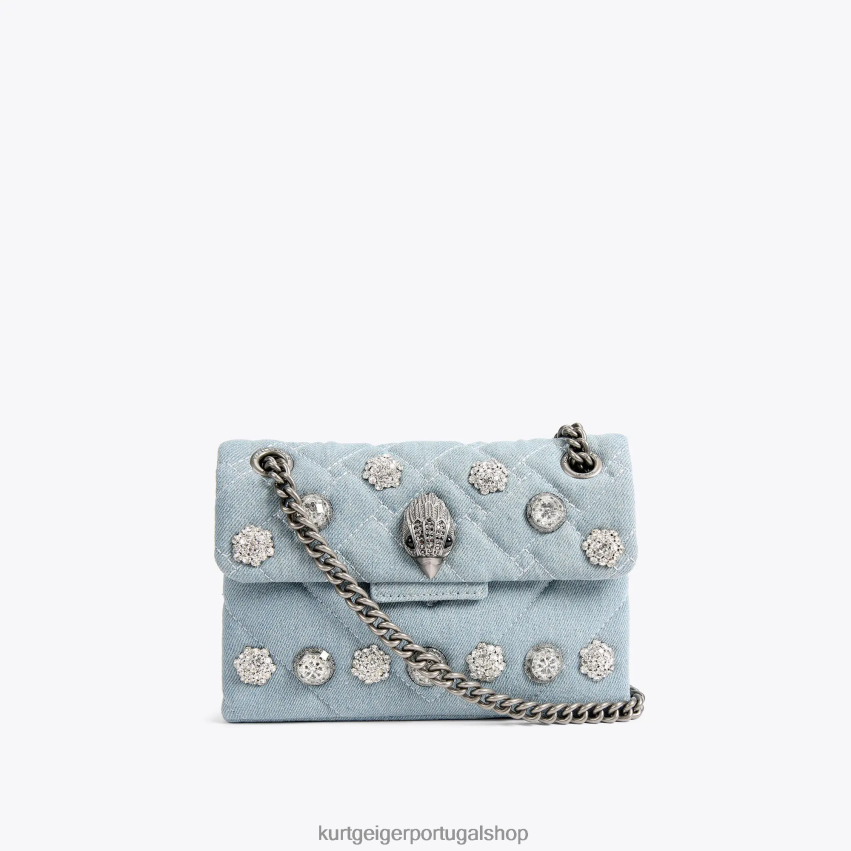 Kurt Geiger mulheres Londres cristal mini kensington 8J6X0090 azul pálido | bolsas