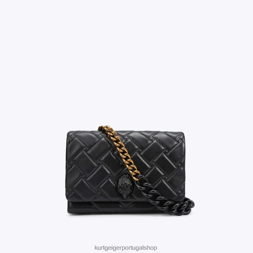 Kurt Geiger mulheres Londres mini kensington 8J6X0088 combinação preta | bolsas