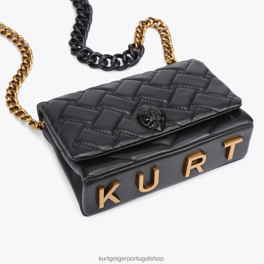 Kurt Geiger mulheres Londres mini kensington 8J6X0088 combinação preta | bolsas