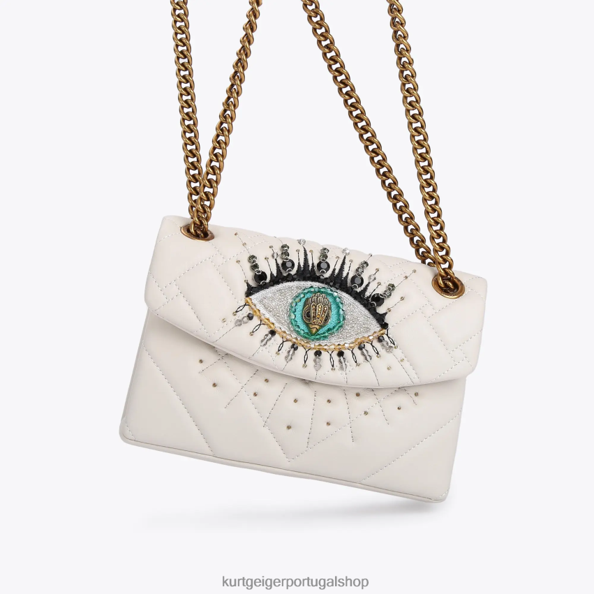 Kurt Geiger mulheres Londres mini olho kensington 8J6X0075 osso | bolsas