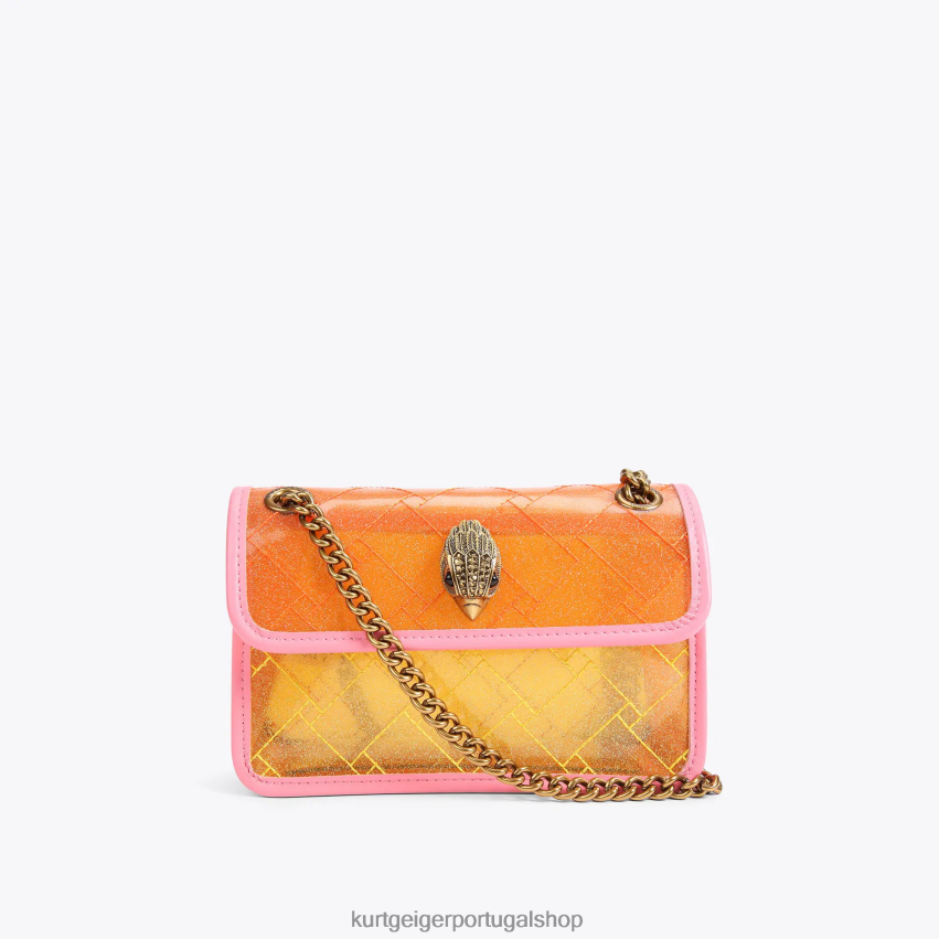 Kurt Geiger mulheres Londres vinil mini kensington 8J6X0091 amarelo | bolsas